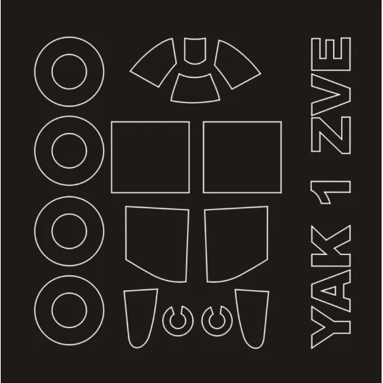 Montex Sm72377 1/72 Painting Mask For Yak-1 Outside For Zvezda Kits