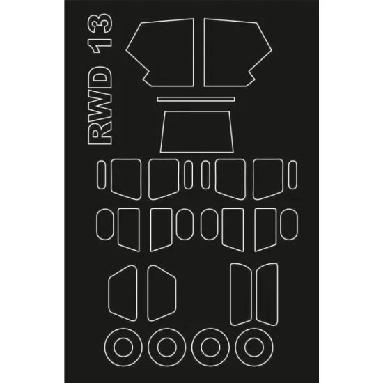 Montex Sm72381 1/72 Painting Mask For Rwd-13 S/St Outside Inside For Rs Models Kits