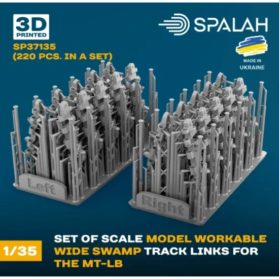 Spalah 37135 1/35 Set Of Scale Model Workable Wide Swamp Track Links For The Mt Lb 220 Pcs 3d Printed/Resin