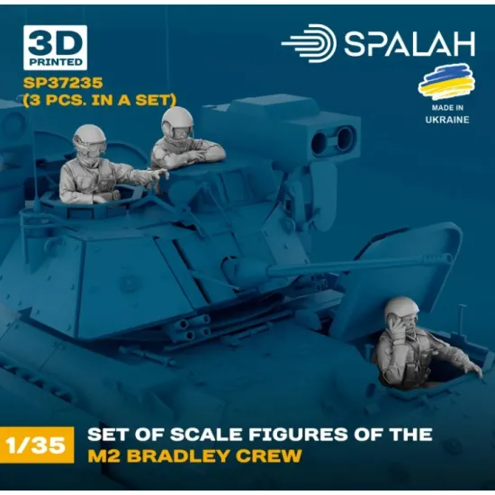Spalah 37235 1/35 Set Of Figures M2 Bradley Crew 3 Pcs 3d Printed/Resin