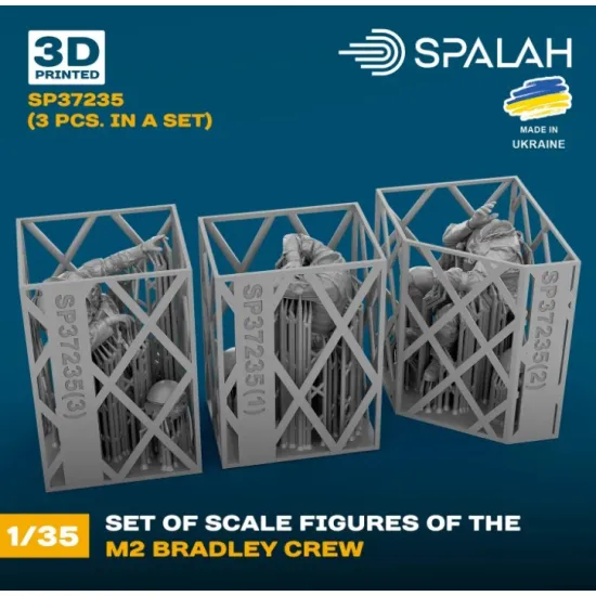 Spalah 37235 1/35 Set Of Figures M2 Bradley Crew 3 Pcs 3d Printed/Resin
