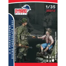 Dynamo Models 35012 1/35 Us Paratrooper And Child Chocolate Time 3d Print Resin Kit