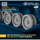Spalah 37335 1/35 Set Of Scale Model Damaged M2 Bradley Road Wheels For Academy And Tamiya Kits 12 Pcs 3d Printed/Resin
