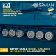 Spalah 37335 1/35 Set Of Scale Model Damaged M2 Bradley Road Wheels For Academy And Tamiya Kits 12 Pcs 3d Printed/Resin