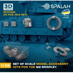 Spalah 37435 1/35 Set Of Scale Models Accessory Kits For The M2 Bradley 10 Pcs 3d Printed/Resin