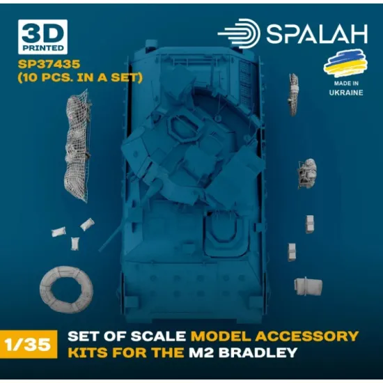 Spalah 37435 1/35 Set Of Scale Models Accessory Kits For The M2 Bradley 10 Pcs 3d Printed/Resin