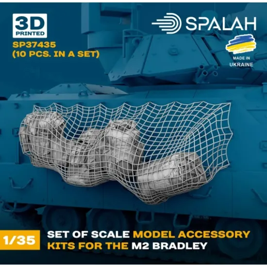 Spalah 37435 1/35 Set Of Scale Models Accessory Kits For The M2 Bradley 10 Pcs 3d Printed/Resin