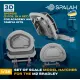 Spalah 37535 1/35 Set Of Scale Models Hatches M2 Bradley For Academy And Tamiya Kits 3 Pcs 3d Printed/Resin