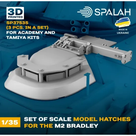 Spalah 37535 1/35 Set Of Scale Models Hatches M2 Bradley For Academy And Tamiya Kits 3 Pcs 3d Printed/Resin