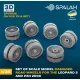Spalah 37635 1/35 Set Of Scale Model Damaged Road Wheels For The Leopard 2 And Pzh 2000 14 Pcs 3d Printed/Resin