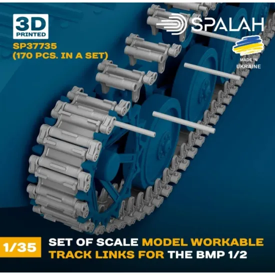 Spalah 37735 1/35 Set Of Scale Model Workable Track Kinks For The Bmp 1/2 170 Pcs 3d Printed/Resin