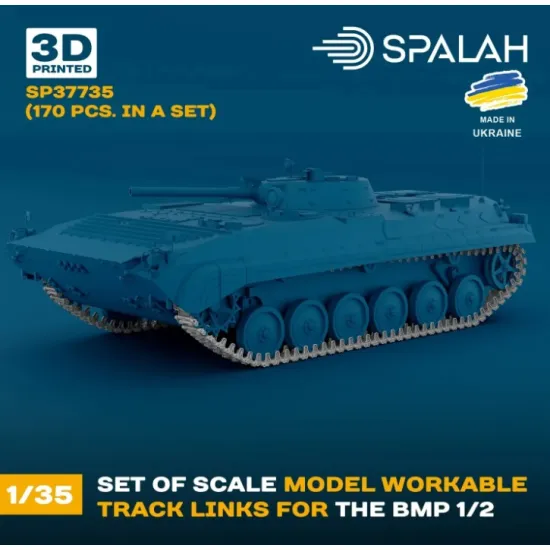 Spalah 37735 1/35 Set Of Scale Model Workable Track Kinks For The Bmp 1/2 170 Pcs 3d Printed/Resin