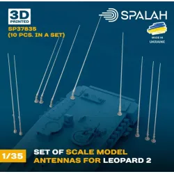 Spalah 37835 1/35 Set Of Scale Model Antennas For Leopard 2 10 Pcs 3d Printed/Resin