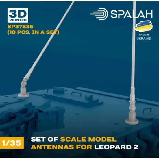 Spalah 37835 1/35 Set Of Scale Model Antennas For Leopard 2 10 Pcs 3d Printed/Resin