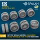 Spalah 38035 1/35 Set Of Scale Model Damaged Road Wheels For The M1 Abrams 16 Pcs 3d Printed/Resin