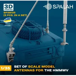 Spalah 38135 1/35 Set Of Scale Model Antennas For The Hmmwv 5 Pcs 3d Printed/Resin