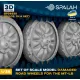 Spalah 38335 1/35 Set Of Scale Model Damaged Road Wheels For The Mt-lb 12 Pcs 3d Printed/Resin