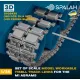 Spalah 38435 1/35 Set Of Scale Model Worcable Track Links T158ll For The M1 Abrams 160 Pcs 20 Cross-shaped 3d Printed/Resin