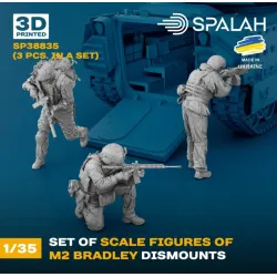 Spalah 38835 1/35 Set Of Figures M2 Bradley Dismounts 3 Pcs 3d Printed/Resin