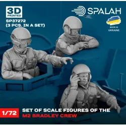 Spalah 37272 1/72 Set Of Figures M2 Bradley Crew 3 Pcs 3d Printed/Resin