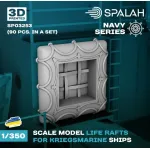 Spalah 03253 1/350 Set Of Scale Model Life Rafts For Kriegsmarine Ships 90 Pcs 3d Printed/Resin
