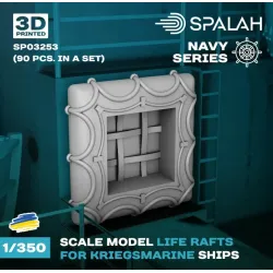 Spalah 03253 1/350 Set Of Scale Model Life Rafts For Kriegsmarine Ships 90 Pcs 3d Printed/Resin
