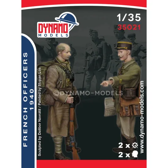 Dynamo Models 35021 1/35 French 40 Officers Set Ww2 3d Print Resin Kit