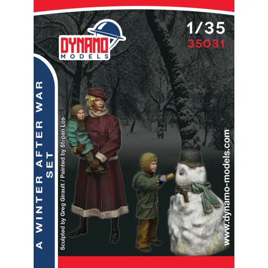 Dynamo Models 35031 1/35 Little Boy Playing With Snowman Ww2 3d Print Resin Kit