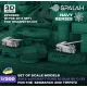 Spalah 00920 1/200 Set Of Scale Models Anti-aircraft Guns 10/5cm Sk C/33 For The Bismarck And Tirpitz For Trumpeter Kits 8 Pcs 3d Printed/Resin