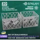 Spalah 00920 1/200 Set Of Scale Models Anti-aircraft Guns 10/5cm Sk C/33 For The Bismarck And Tirpitz For Trumpeter Kits 8 Pcs 3d Printed/Resin