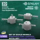 Spalah 01320 1/200 Set Of Scale Models Bismark Fire Control Artillery Rangefinders For Trumpeter Kits 3 Pcs 3d Printed/Resin