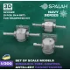 Spalah 01320 1/200 Set Of Scale Models Bismark Fire Control Artillery Rangefinders For Trumpeter Kits 3 Pcs 3d Printed/Resin