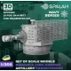 Spalah 01320 1/200 Set Of Scale Models Bismark Fire Control Artillery Rangefinders For Trumpeter Kits 3 Pcs 3d Printed/Resin