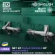 Spalah 01620 1/200 Set Of Scale Models Paravanes For Bismark Scharnhorst Gneisenau Tirpitz 8 Pcs 3d Printed/Resin