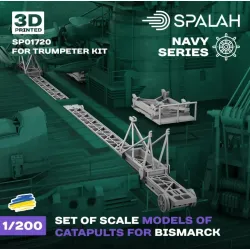 Spalah 01720 1/200 Set Of Scale Models Catapults For Bismark For Trumpeter Kits 2 Pcs 3d Printed/Resin