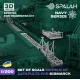 Spalah 01720 1/200 Set Of Scale Models Catapults For Bismark For Trumpeter Kits 2 Pcs 3d Printed/Resin
