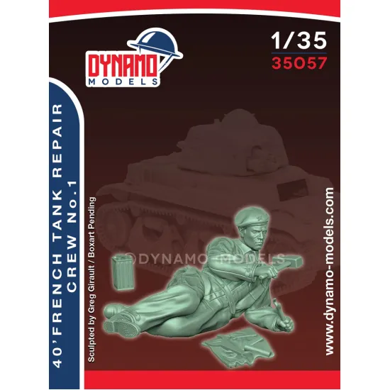 Dynamo Models 35057 1/35 40 French Tank Repair Crew No1 Ww2 3d Print Resin Kit