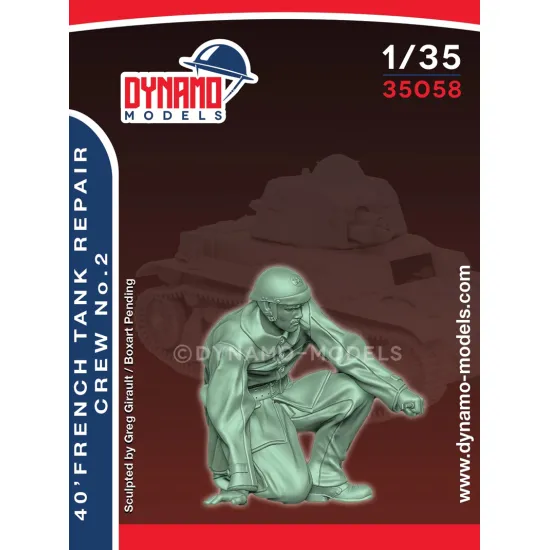 Dynamo Models 35058 1/35 40 French Tank Repair Crew No2 Ww2 3d Print Resin Kit
