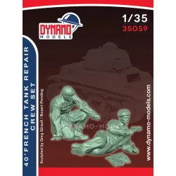 Dynamo Models 35059 1/35 40 French Tank Repair Crew Set Ww2 3d Print Resin Kit