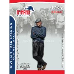 Dynamo Models 35060 1/35 Civilian Man Leaning Against Wall Ww2 3d Print Resin Kit