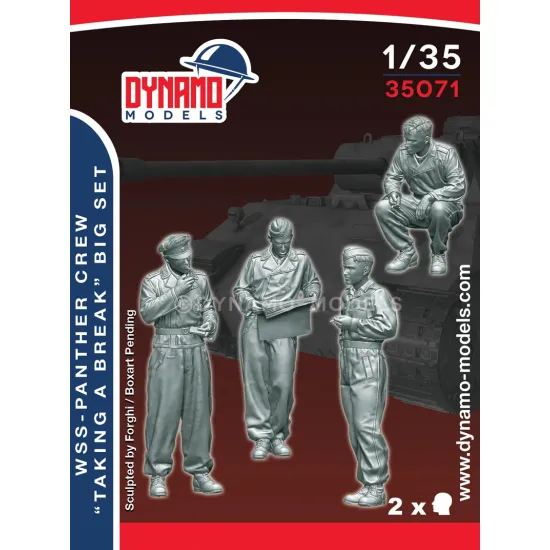 Dynamo Models 35071 1/35 Wss Panther Crew Taking A Break 3d Print Resin Kit