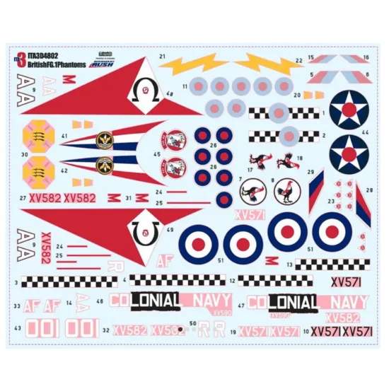 Inside The Armor 3d4802 1/48 Decal For British Fg 1 Phantoms