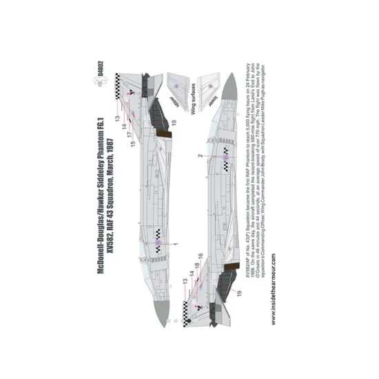 Inside The Armor 3d4802 1/48 Decal For British Fg 1 Phantoms