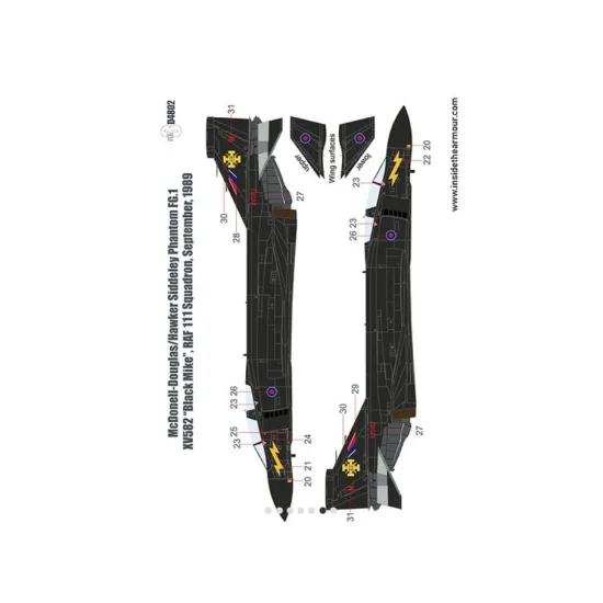 Inside The Armor 3d4802 1/48 Decal For British Fg 1 Phantoms