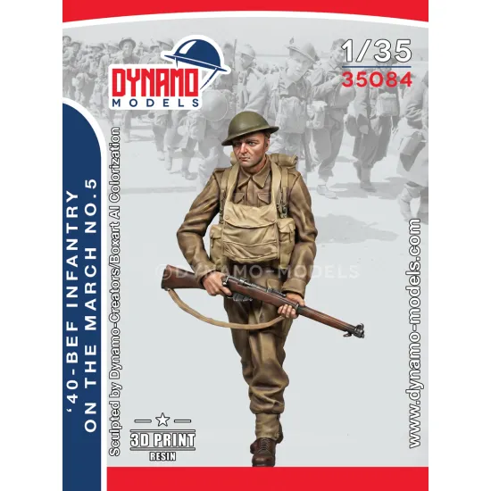 Dynamo Models 35084 1/35 40 Bef Infantryman Marching No5 3d Print Resin Kit