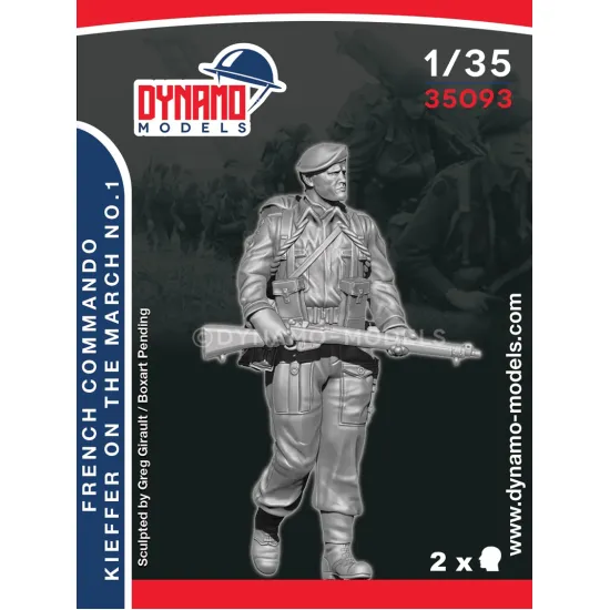 Dynamo Models 35093 1/35 French Commando Kieffer Marching No1 3d Print Resin Kit