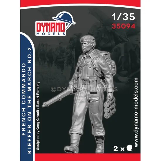 Dynamo Models 35094 1/35 French Commando Kieffer Marching No2 3d Resin Kit