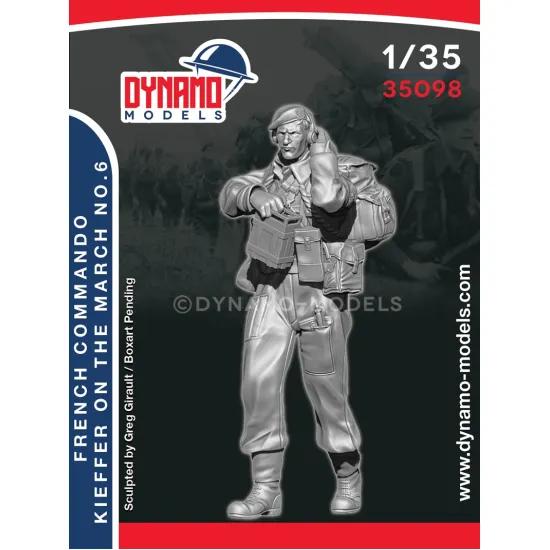 Dynamo Models 35098 1/35 French Commando Kieffer Marching 3d Printed Resin Kit