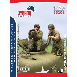 Dynamo Models 35208 1/35 Us/Free French Forces Tankers 1944 3d Printed Resin Kit