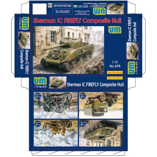 Unimodel 475 1/72 Medium Tank Sherman Ic Composite Armor Kit